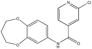 2-chloro-N-(3,4-dihydro-2H-1,5-benzodioxepin-7-yl)pyridine-4-carboxamide Struktur