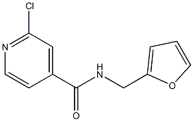 2-chloro-N-(furan-2-ylmethyl)pyridine-4-carboxamide Struktur