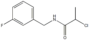 2-chloro-N-[(3-fluorophenyl)methyl]propanamide Struktur