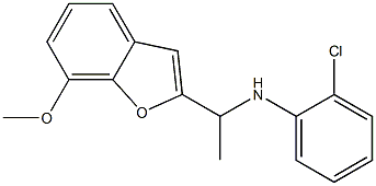 2-chloro-N-[1-(7-methoxy-1-benzofuran-2-yl)ethyl]aniline Struktur