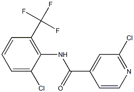 2-chloro-N-[2-chloro-6-(trifluoromethyl)phenyl]pyridine-4-carboxamide Struktur