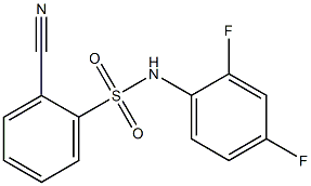 2-cyano-N-(2,4-difluorophenyl)benzenesulfonamide Struktur