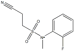 2-cyano-N-(2-fluorophenyl)-N-methylethane-1-sulfonamido Struktur