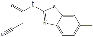 2-cyano-N-(6-methyl-1,3-benzothiazol-2-yl)acetamide Struktur