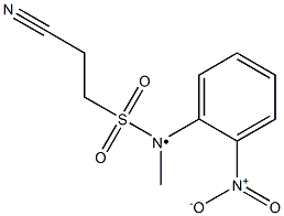 2-cyano-N-methyl-N-(2-nitrophenyl)ethane-1-sulfonamido Struktur