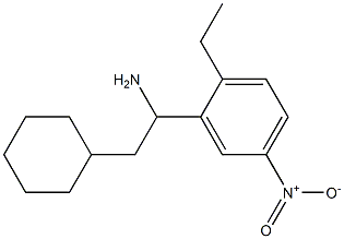 2-cyclohexyl-1-(2-ethyl-5-nitrophenyl)ethan-1-amine Struktur