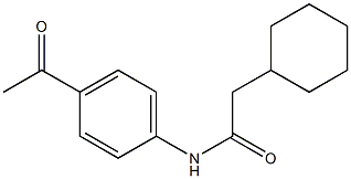 2-cyclohexyl-N-(4-acetylphenyl)acetamide Struktur