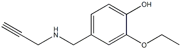 2-ethoxy-4-[(prop-2-yn-1-ylamino)methyl]phenol Struktur