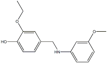 2-ethoxy-4-{[(3-methoxyphenyl)amino]methyl}phenol Struktur