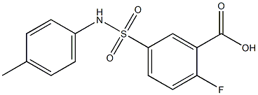 2-fluoro-5-[(4-methylphenyl)sulfamoyl]benzoic acid Struktur