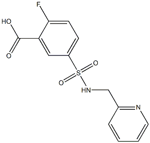 2-fluoro-5-[(pyridin-2-ylmethyl)sulfamoyl]benzoic acid Struktur