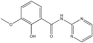 2-hydroxy-3-methoxy-N-(pyrimidin-2-yl)benzamide Struktur