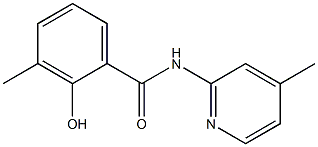 2-hydroxy-3-methyl-N-(4-methylpyridin-2-yl)benzamide Struktur