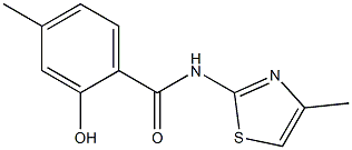 2-hydroxy-4-methyl-N-(4-methyl-1,3-thiazol-2-yl)benzamide Struktur