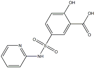 2-hydroxy-5-(pyridin-2-ylsulfamoyl)benzoic acid Struktur