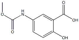 2-hydroxy-5-[(methoxycarbonyl)amino]benzoic acid Struktur