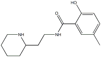 2-hydroxy-5-methyl-N-(2-piperidin-2-ylethyl)benzamide Struktur