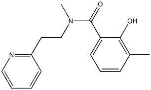 2-hydroxy-N,3-dimethyl-N-[2-(pyridin-2-yl)ethyl]benzamide Struktur