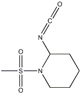 2-isocyanato-1-(methylsulfonyl)piperidine Struktur