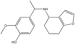 2-methoxy-4-[1-(4,5,6,7-tetrahydro-1-benzofuran-4-ylamino)ethyl]phenol Struktur