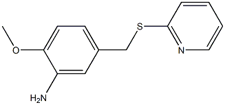 2-methoxy-5-[(pyridin-2-ylsulfanyl)methyl]aniline Struktur