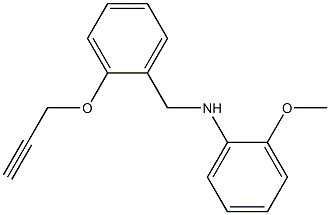 2-methoxy-N-{[2-(prop-2-yn-1-yloxy)phenyl]methyl}aniline Struktur