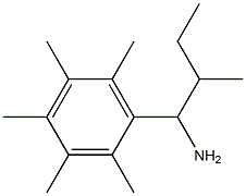 2-methyl-1-(2,3,4,5,6-pentamethylphenyl)butan-1-amine Struktur