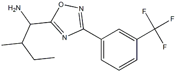 2-methyl-1-{3-[3-(trifluoromethyl)phenyl]-1,2,4-oxadiazol-5-yl}butan-1-amine Struktur