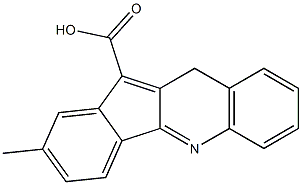 2-methyl-10H-indeno[1,2-b]quinoline-11-carboxylic acid Struktur