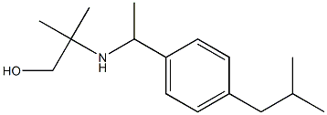 2-methyl-2-({1-[4-(2-methylpropyl)phenyl]ethyl}amino)propan-1-ol Struktur