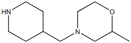 2-methyl-4-(piperidin-4-ylmethyl)morpholine Struktur