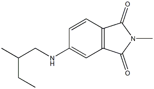 2-methyl-5-[(2-methylbutyl)amino]-2,3-dihydro-1H-isoindole-1,3-dione Struktur