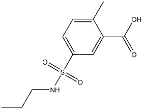 2-methyl-5-[(propylamino)sulfonyl]benzoic acid Struktur