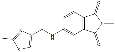 2-methyl-5-{[(2-methyl-1,3-thiazol-4-yl)methyl]amino}-2,3-dihydro-1H-isoindole-1,3-dione Struktur