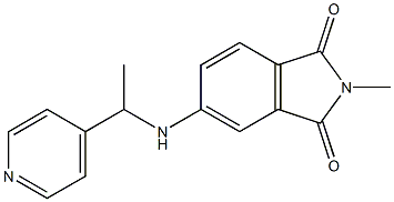 2-methyl-5-{[1-(pyridin-4-yl)ethyl]amino}-2,3-dihydro-1H-isoindole-1,3-dione Struktur