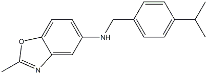 2-methyl-N-{[4-(propan-2-yl)phenyl]methyl}-1,3-benzoxazol-5-amine Struktur