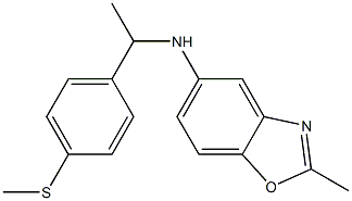 2-methyl-N-{1-[4-(methylsulfanyl)phenyl]ethyl}-1,3-benzoxazol-5-amine Struktur