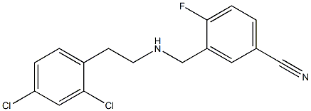 3-({[2-(2,4-dichlorophenyl)ethyl]amino}methyl)-4-fluorobenzonitrile Struktur