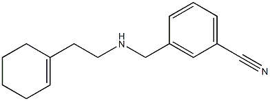 3-({[2-(cyclohex-1-en-1-yl)ethyl]amino}methyl)benzonitrile Struktur