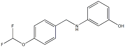 3-({[4-(difluoromethoxy)phenyl]methyl}amino)phenol Struktur