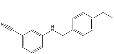 3-({[4-(propan-2-yl)phenyl]methyl}amino)benzonitrile Struktur