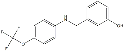 3-({[4-(trifluoromethoxy)phenyl]amino}methyl)phenol Struktur