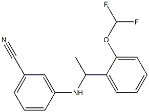 3-({1-[2-(difluoromethoxy)phenyl]ethyl}amino)benzonitrile Struktur