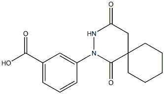 3-(1,4-dioxo-2,3-diazaspiro[5.5]undec-2-yl)benzoic acid Struktur