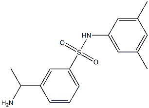 3-(1-aminoethyl)-N-(3,5-dimethylphenyl)benzene-1-sulfonamide Struktur