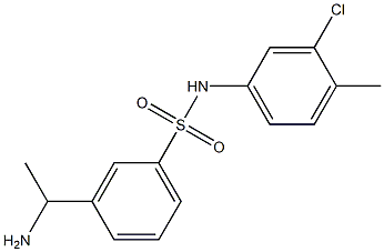 3-(1-aminoethyl)-N-(3-chloro-4-methylphenyl)benzene-1-sulfonamide Struktur