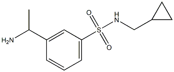 3-(1-aminoethyl)-N-(cyclopropylmethyl)benzene-1-sulfonamide Struktur