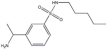 3-(1-aminoethyl)-N-pentylbenzene-1-sulfonamide Struktur