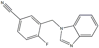 3-(1H-benzimidazol-1-ylmethyl)-4-fluorobenzonitrile Struktur