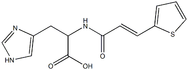 3-(1H-imidazol-4-yl)-2-{[(2E)-3-thien-2-ylprop-2-enoyl]amino}propanoic acid Struktur